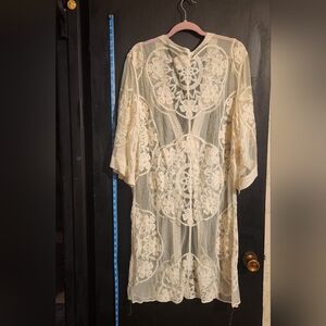 Alia Fashion sheer,tan jacket